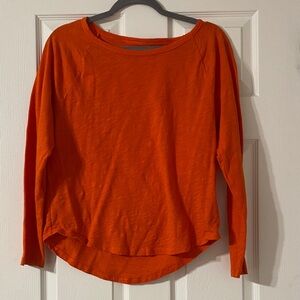 GAP Vibrant Orange Long Sleeve Top 100% Cotton Size S